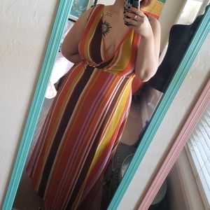 Orange maxi dress